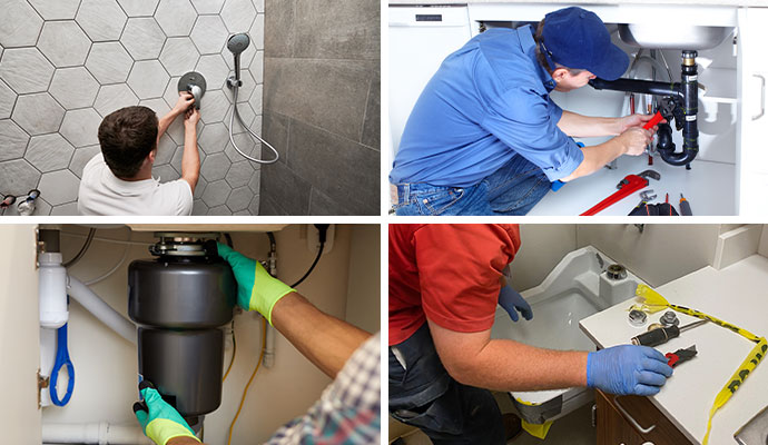 Collage of plumbing services Collage of plumbing services