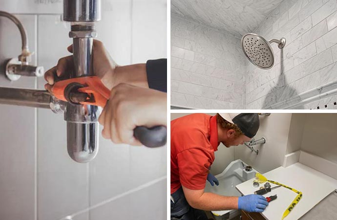 Bathroom plumbing fixtures repair
