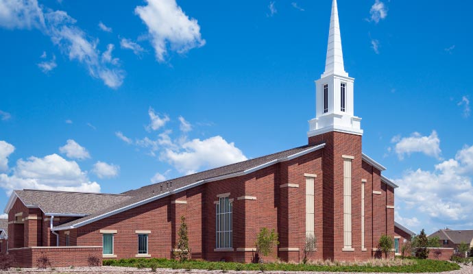 Clean exterior of a church
