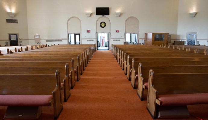 Clean church interior