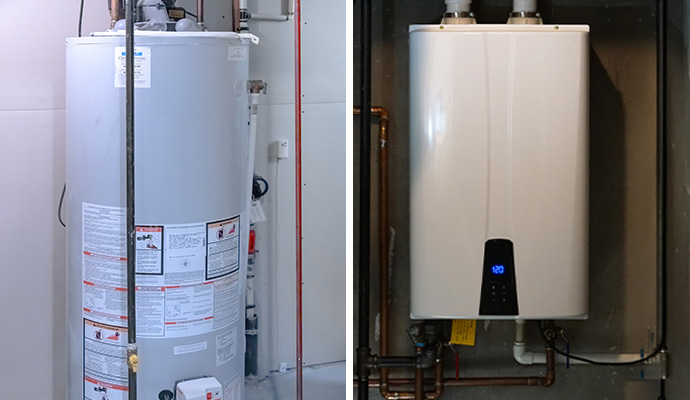 Conventional tank and tankless water heaters