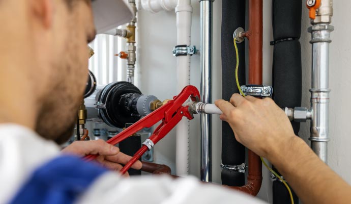Repairing heating pipes