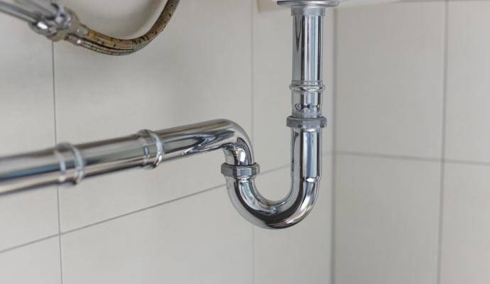 Pipe under sink