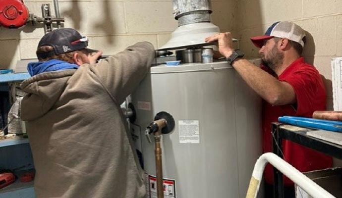 Water heater tank installation service