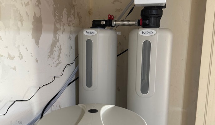 Installed water softener