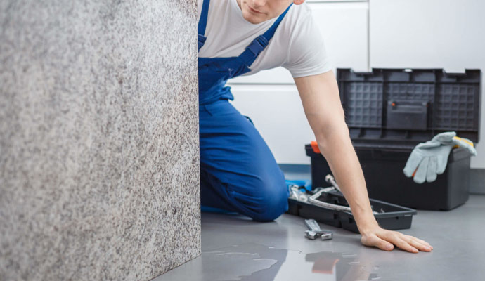 Bathroom Water Leak Repair Process