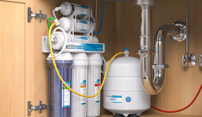 Newly installed water filtration system