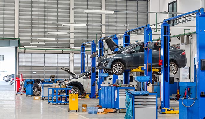 A modern and organized auto shop
