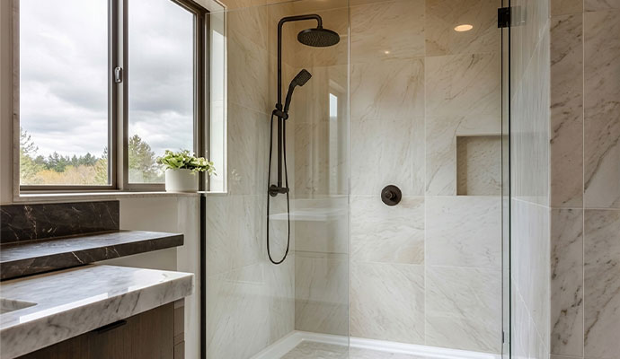 Alcove shower