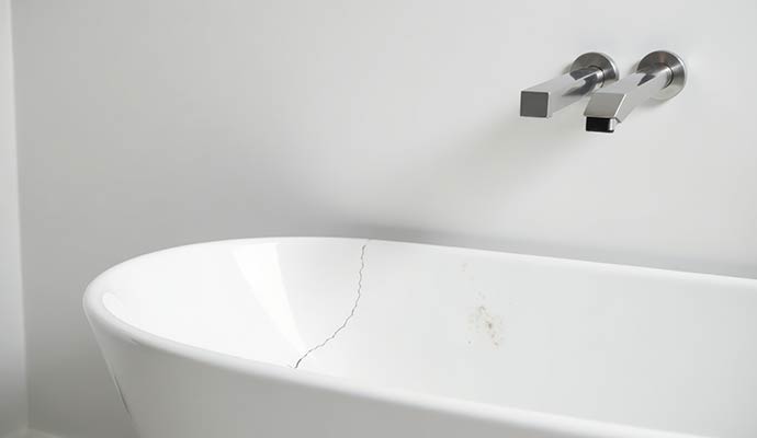 Cracked bathtub