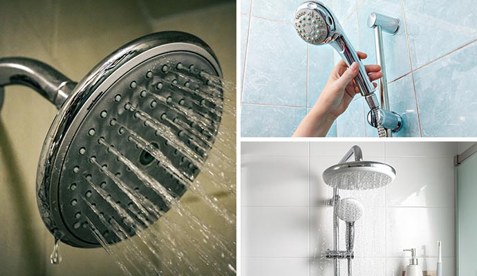 Different types of showerheads Different types of showerheads