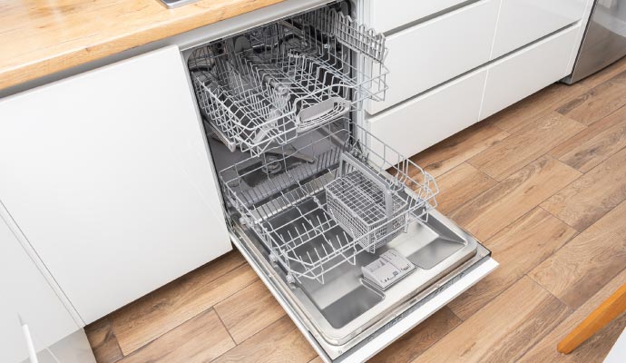 Installed dishwasher