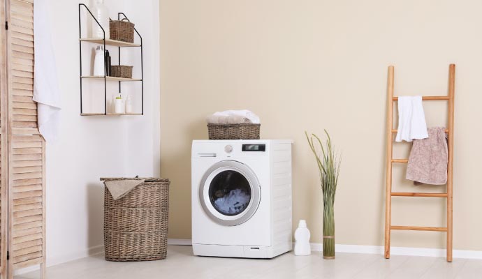 Installed washing machine