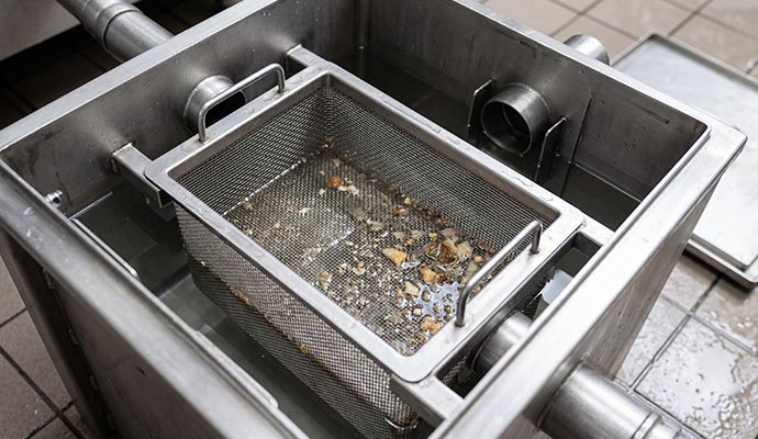 Restaurant grease trap interceptor