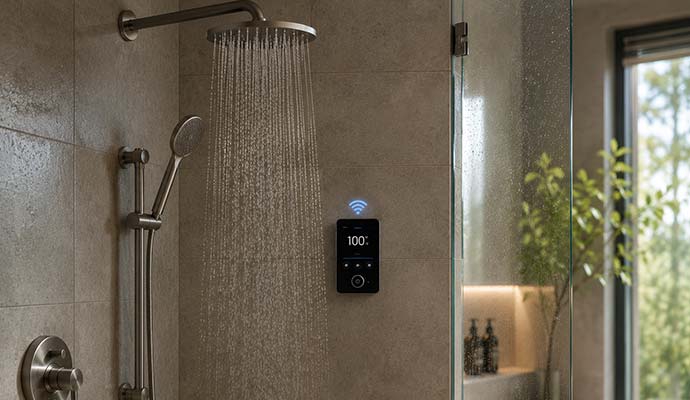 Smart shower system with wifi