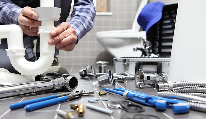 Professional plumbing tools drain installation