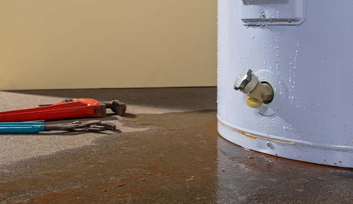 Water leaking from water heater