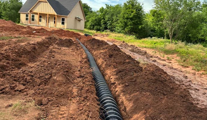 Installation of a new septic system
