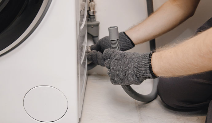 Washer drain line inspection service