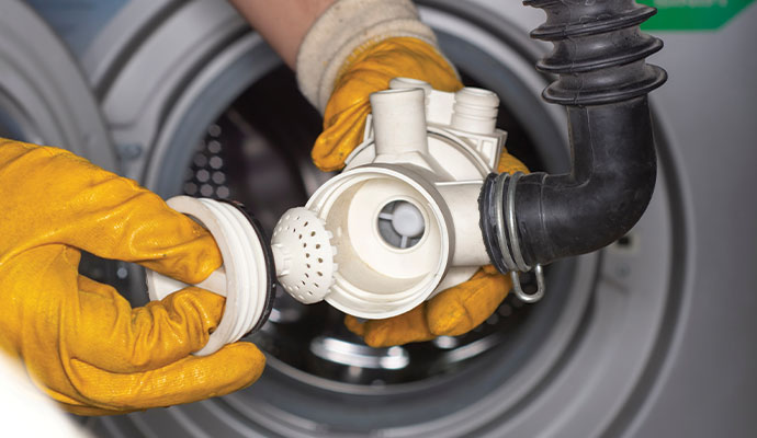 Professional washing machine pump repair